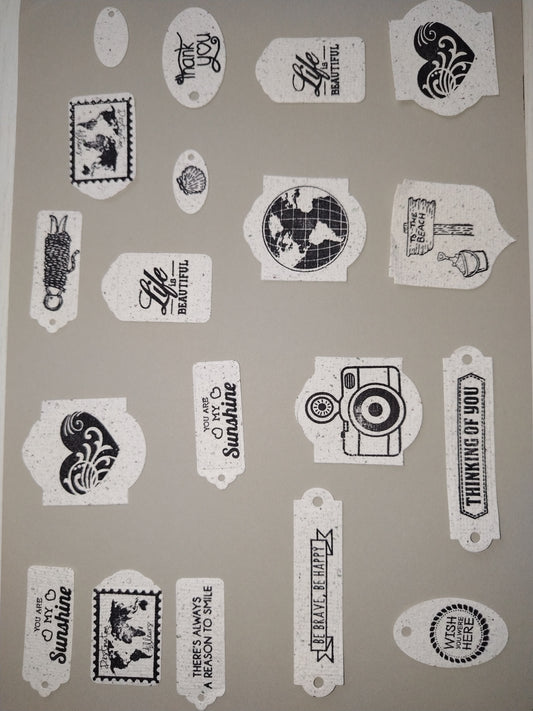 Tag in carta artigianale